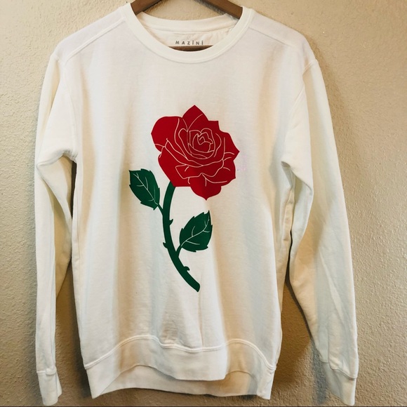 Mazini italia rose print sweatshirt - Picture 1 of 8